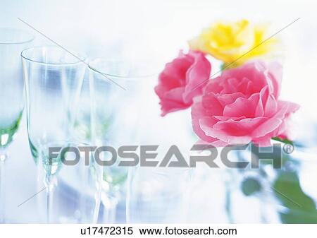 Stock Photography - Three Empty Wineglasses. Fotosearch
