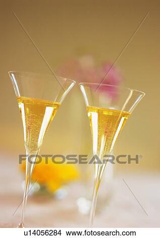 Picture - Two Champagne Glasses. Fotosearch