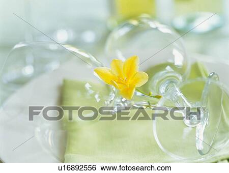 Stock Photograph - Two Empty Wineglasses. Fotosearch