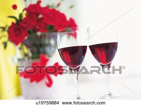 Two Wineglasses, Red Wine View Large Photo Image Picture - Two Wineglasses, Red Wine. Fotosearch