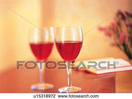 Stock Image - Two Wineglasses. Fotosearch