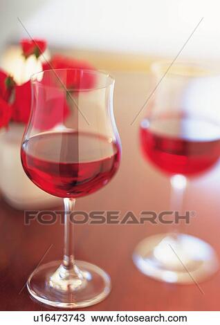 Stock Image - Two Wineglasses. Fotosearch