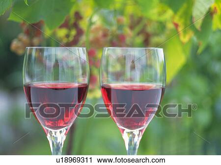 Stock Image - Two Wineglasses. Fotosearch