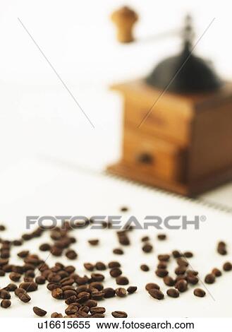 Stock Photography - Coffee Beans and Coffee Mill. Fotosearch