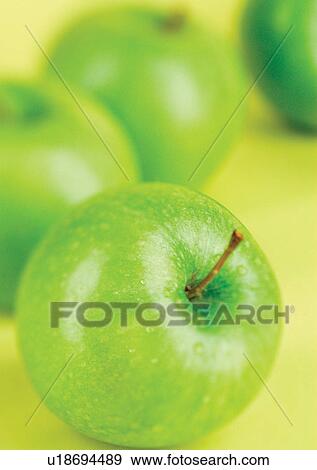Stock Photo - apple, fresh fruit, close-up, abundance. Fotosearch