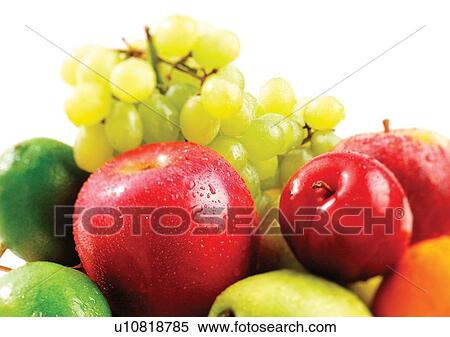 Stock Photography - apples, close-up, choice, assorted, abundance. Fotosearch