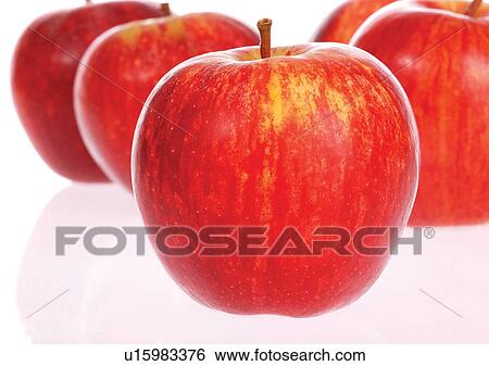 Stock Photograph - close-up, freshness, fresh fruit, apples. Fotosearch