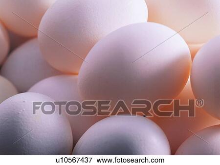 Stock Photo - Close-Up, Egg, Full Frame, Heap. Fotosearch