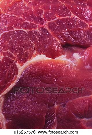 Stock Photograph - Piece, Full Frame, Meat, Close-Up, Food as Background, Group Of Objects, Red. Fotosearch