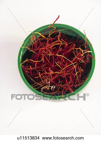 Picture - Spice, Spices, Ingredient, Ingredients, Food, Saffron, Bowl. Fotosearch