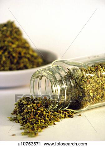Stock Image - Spice, Spices, Ingredient, Ingredients, Food, Oregano, Bowl. Fotosearch