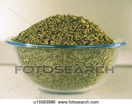 Stock Photograph - Spice, Spices, Ingredient, Ingredients, Food, Basil, Bowl. Fotosearch