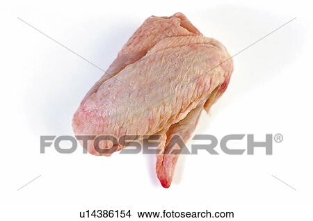 Picture - Food, Meat, Raw, Raw meat, Chicken, Wing, Chicken wing. Fotosearch