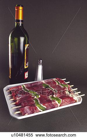 Food, Meat, Raw, Raw meat, Kebab, Kebabs, Stick View Large Photo Image Stock Photography - Food, Meat, Raw, Raw meat, Kebab, Kebabs, Stick. Fotosearch