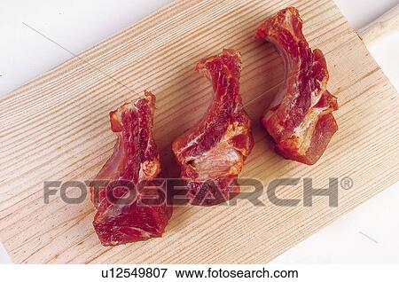 Food, Meat, Raw, Raw meat, Pork, Pork meat, Sparerib View Large Photo Image Stock Photo - Food, Meat, Raw, Raw meat, Pork, Pork meat, Sparerib. Fotosearch