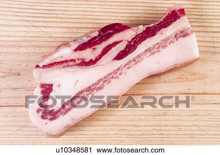 Food, Meat, Raw, Raw meat, Pork, Streaky bacon, Bacon View Large Photo Image Stock Image - Food, Meat, Raw, Raw meat, Pork, Streaky bacon, Bacon. Fotosearch
