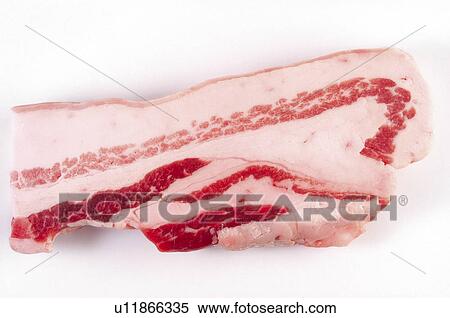 Food, Meat, Raw, Raw meat, Pork, Streaky bacon, Bacon View Large Photo Image Stock Photography - Food, Meat, Raw, Raw meat, Pork, Streaky bacon, Bacon. Fotosearch