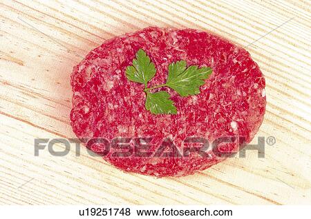 Stock Photo - Food, Meat, Raw, Raw meat, Veal, Mince, Ground meat. Fotosearch