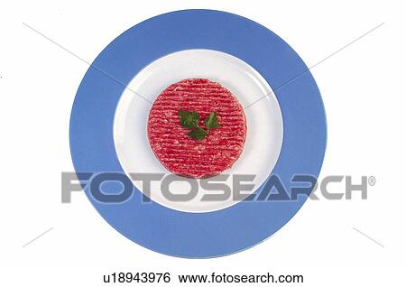 Stock Photograph - Food, Meat, Raw, Raw meat, Veal, Mince, Ground meat. Fotosearch