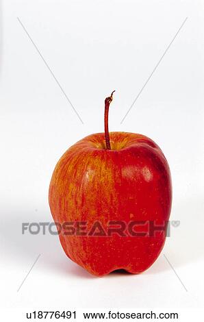 Stock Image - Fruit, Apple, Red, Red apple, One, Peel, Skin. Fotosearch
