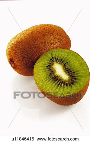 Stock Photography - Fruit, Kiwi, Kiwis, Kiwi fruit, Kiwi fruits, Green, Brown. Fotosearch