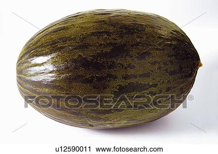 Stock Image - Fruit, Melon, Melon fruit, One, Sweet, Rough, Oval. Fotosearch