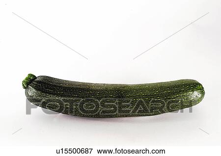 Stock Photo - Vegetable, Courgette, Zucchini, Green, Long, Extended, One. Fotosearch