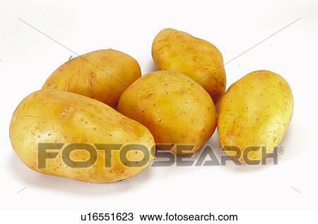 Stock Image - Vegetable, Potato, Potatos, Potatoes, Six, Six potatoes, Starch. Fotosearch