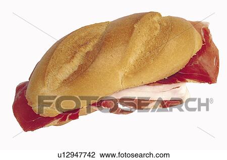 Stock Image - Cold meat, Cold cut, Cold meats, Cold cuts, Appetizer, Appetizers, Food. Fotosearch
