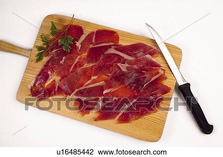 Stock Image - Cold meat, Cold cut, Cold meats, Cold cuts, Appetizer, Appetizers, Food. Fotosearch