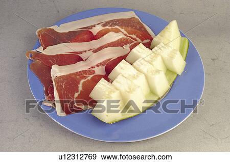 Stock Photo - Cold meat, Cold cut, Cold meats, Cold cuts, Appetizer, Appetizers, Food. Fotosearch