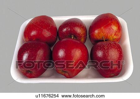Picture - Supermarket, Food, Tray, Fruit, Fruits, Apple, Apples. Fotosearch