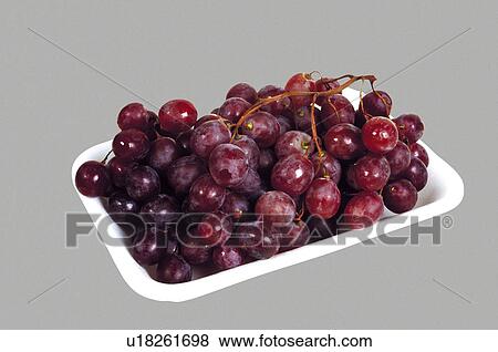 Stock Photo - Supermarket, Food, Tray, Fruit, Fruits, Grape, Grapes. Fotosearch