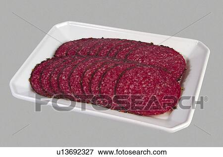 Supermarket, Food, Tray, Pork, Cold cut, Cold meat, Slice View Large Photo Image Stock Photo - Supermarket, Food, Tray, Pork, Cold cut, Cold meat, Slice. Fotosearch