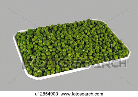 Stock Image - Supermarket, Food, Tray, Vegetable, Vegetables, Pea, Peas. Fotosearch