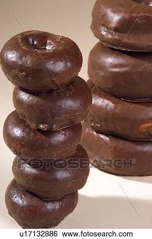 Stock Photograph - Chocolate, Bakery, Bread roll, Doughnut, Chocolate doughnut, Bread rolls, Doughnuts. Fotosearch