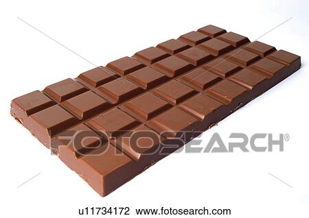 Stock Image - Chocolate, Chocolate bar, One, Black chocolate, Chocolate square, Chocolate squares, Opened. Fotosearch