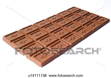 Stock Photo - Chocolate, Chocolate bar, One, Black chocolate, Chocolate square, Chocolate squares, Opened. Fotosearch