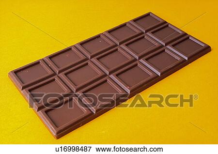 Stock Photo - Chocolate, Chocolate bar, One, Black chocolate, Chocolate square, Chocolate squares, Chocolate milk. Fotosearch