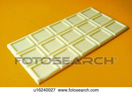 Stock Photo - Chocolate, Chocolate bar, One, White chocolate, Chocolate square, Chocolate squares. Fotosearch