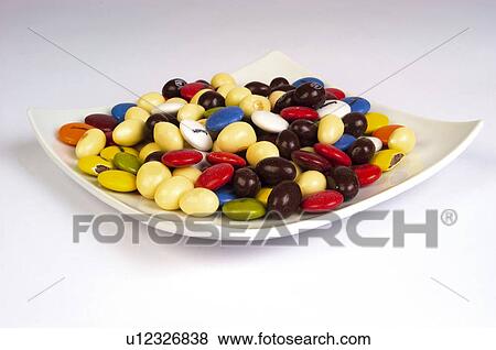 Stock Photo - Chocolate, Plate, Chocolate milk, Various, Sweet, Heap, Pile. Fotosearch