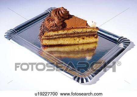 Stock Image - Chocolate, Tart, Cake, Chocolate tart, Chocolate cake, Portion, Sweet. Fotosearch