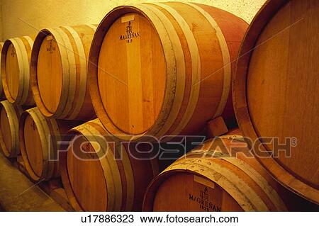 Stock Image - Wine, Drink, Beverage, Barrel, Barrels, Cask, Casks. Fotosearch