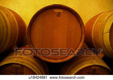 Stock Image - Wine, Drink, Beverage, Barrel, Barrels, Cask, Casks. Fotosearch