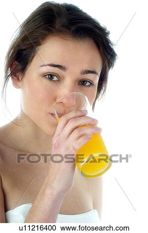 Stock Image - Woman, Beauty, Young, Face, Portrait, Health, Healthy. Fotosearch