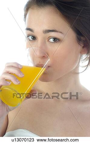Stock Image - Woman, Beauty, Young, Face, Portrait, Health, Healthy. Fotosearch