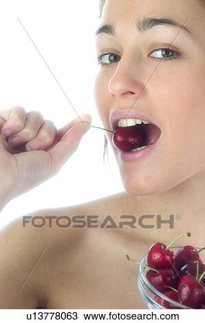 Stock Image - Woman, Beauty, Young, Face, Portrait, Health, Healthy. Fotosearch