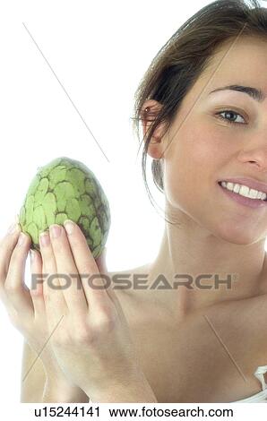 Stock Image - Woman, Beauty, Young, Face, Portrait, Health, Healthy. Fotosearch
