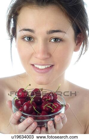 Stock Image - Woman, Beauty, Young, Face, Portrait, Health, Healthy. Fotosearch