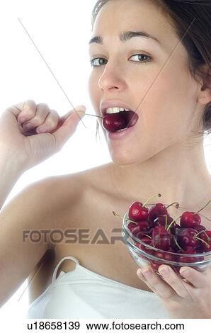 Stock Photo - Woman, Beauty, Young, Face, Portrait, Health, Healthy. Fotosearch